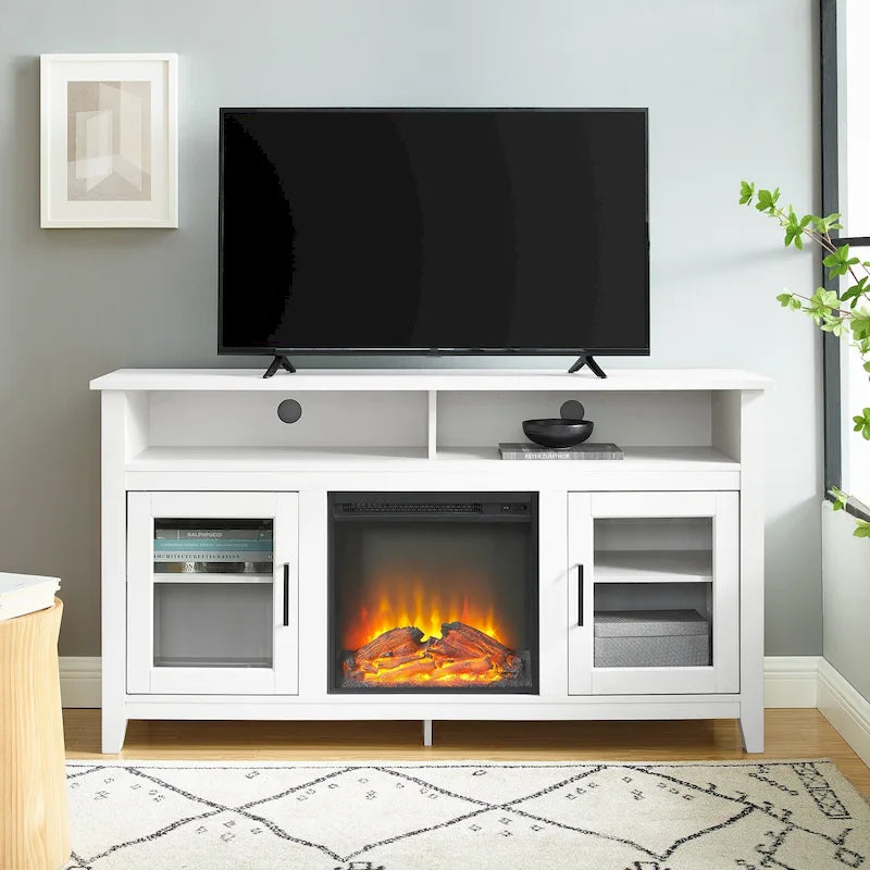 Meuble TV cheminée électrique Highboy 2 portes de 58 pouces