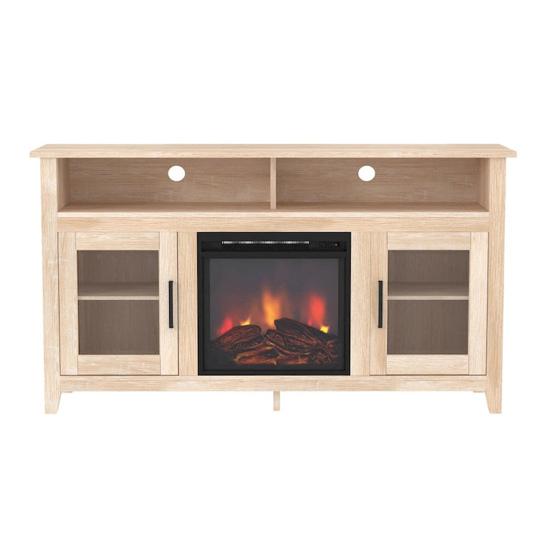 Meuble TV cheminée électrique Highboy 2 portes de 58 pouces