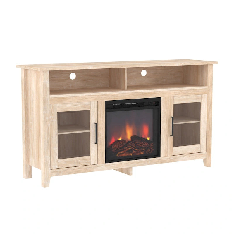 Meuble TV cheminée électrique Highboy 2 portes de 58 pouces