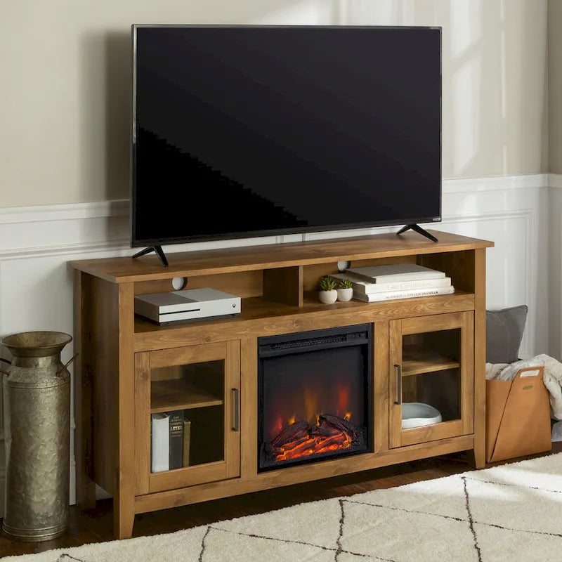 Meuble TV cheminée électrique Highboy 2 portes de 58 pouces