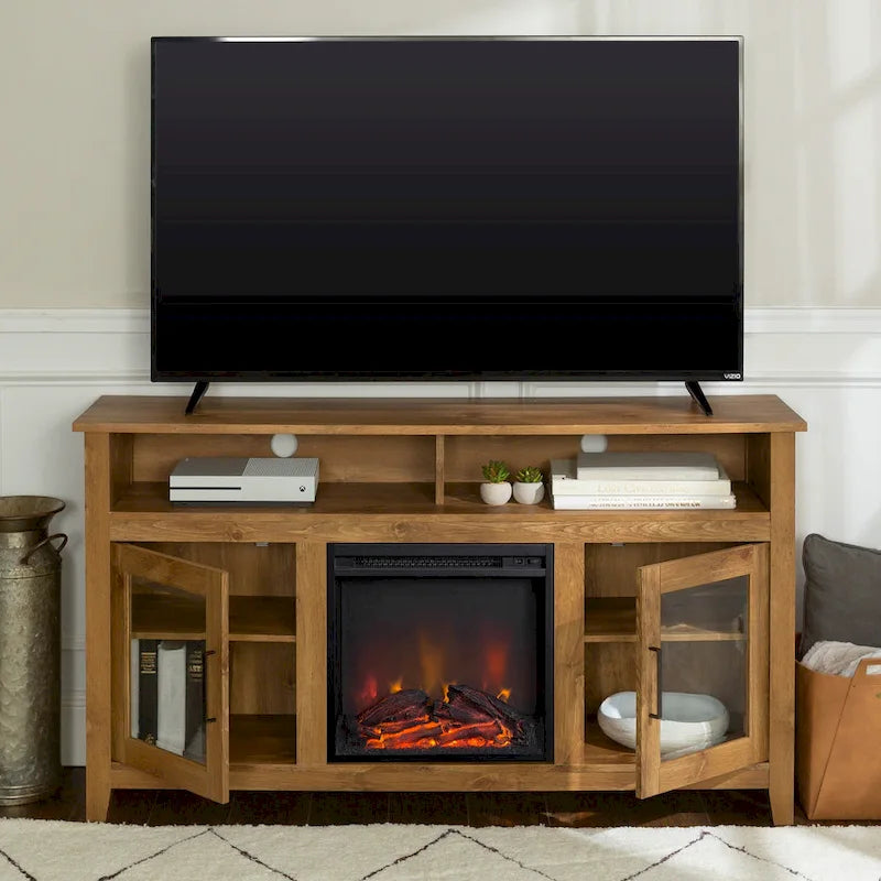 Meuble TV cheminée électrique Highboy 2 portes de 58 pouces