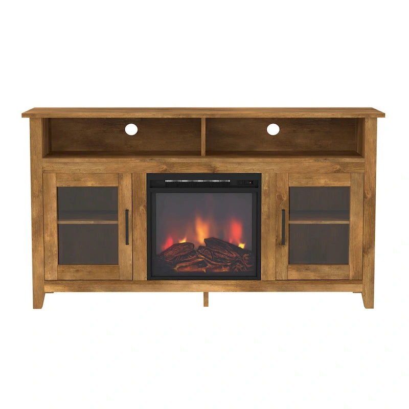 Meuble TV cheminée électrique Highboy 2 portes de 58 pouces