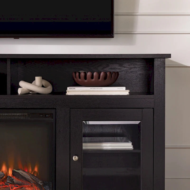 Meuble TV cheminée électrique Highboy 2 portes de 58 pouces