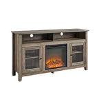 Meuble TV cheminée électrique Highboy 2 portes de 58 pouces