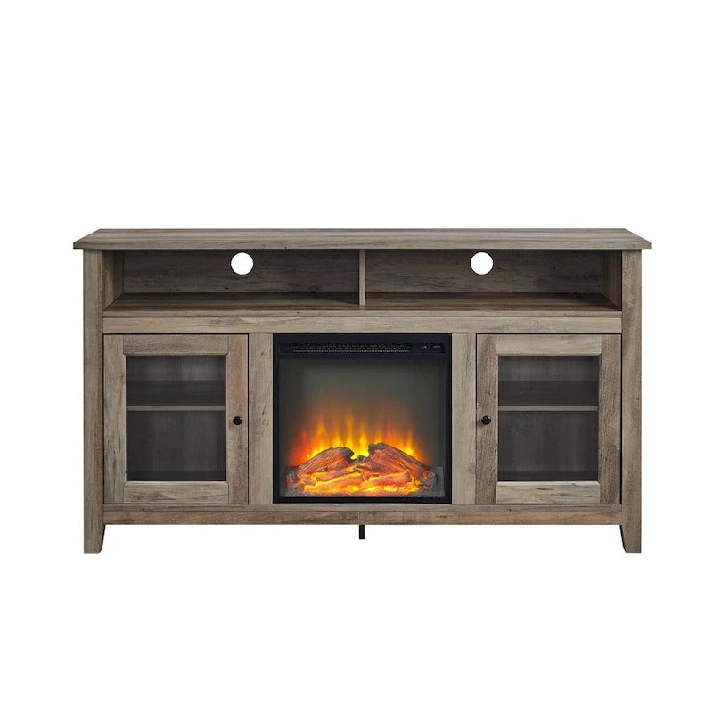 Meuble TV cheminée électrique Highboy 2 portes de 58 pouces
