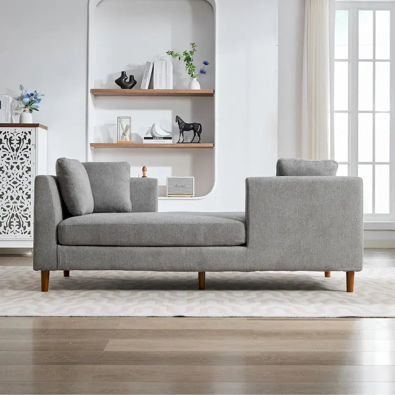 Chaise longue rembourrée double face