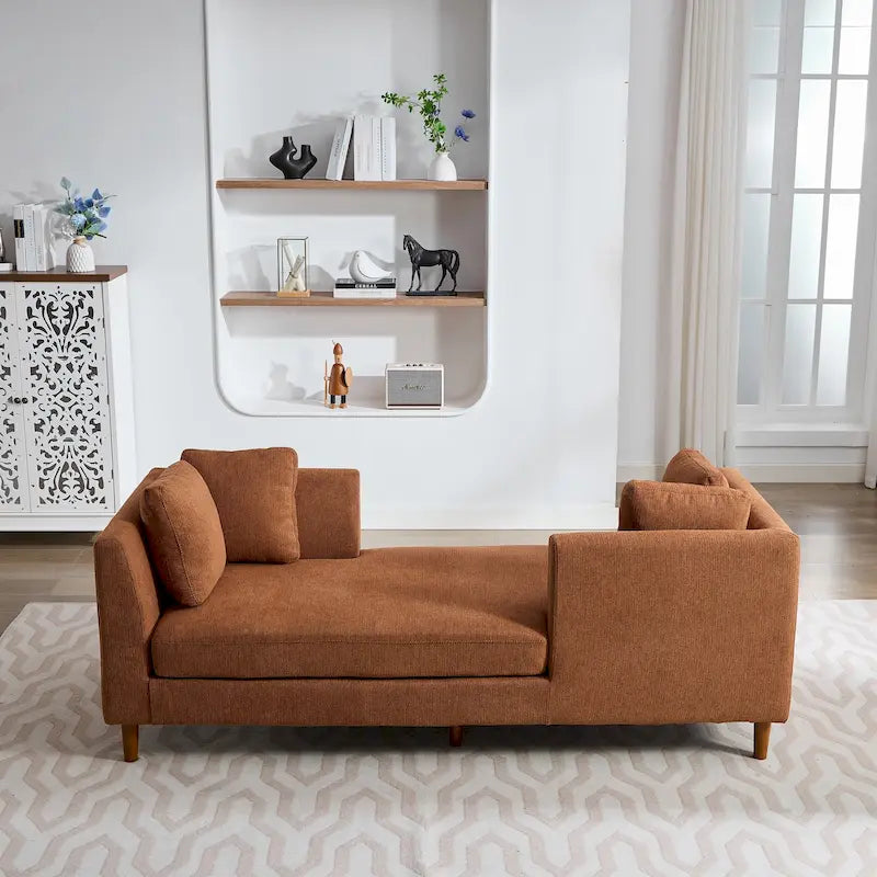 Chaise longue rembourrée double face