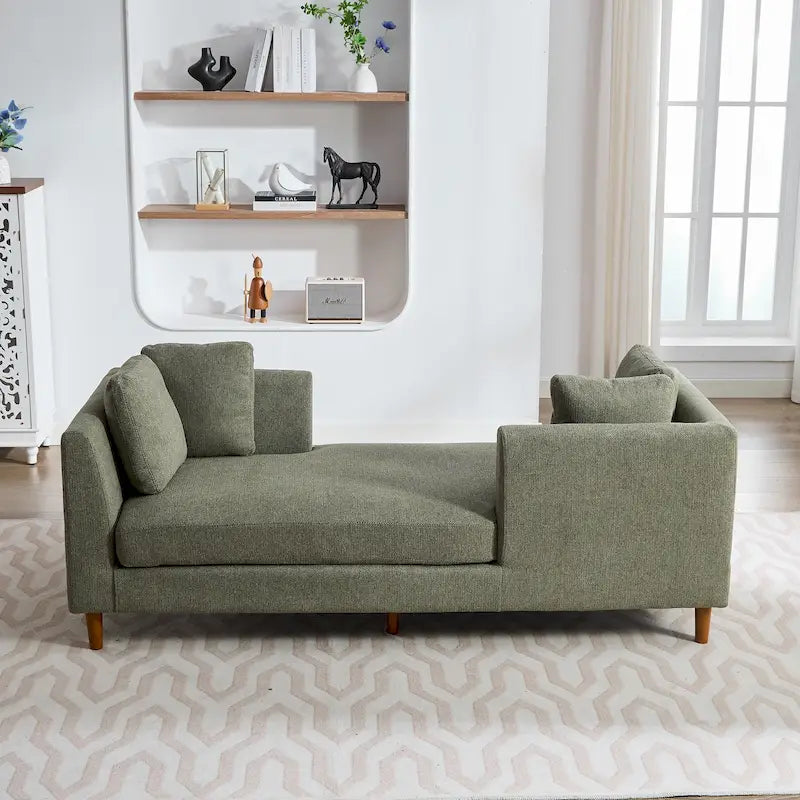 Chaise longue rembourrée double face