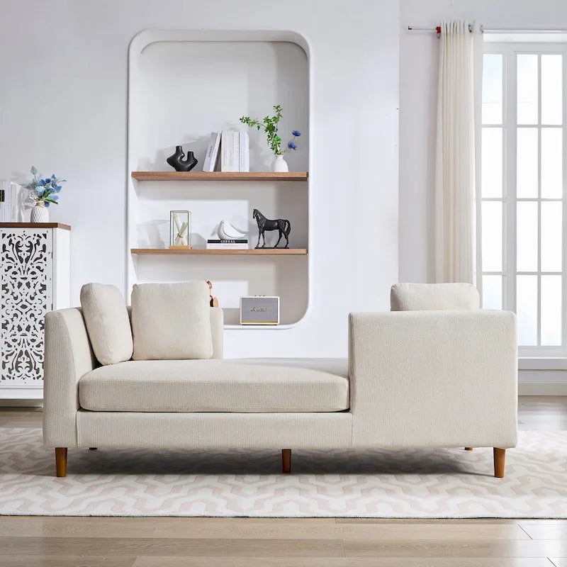 Chaise longue rembourrée double face