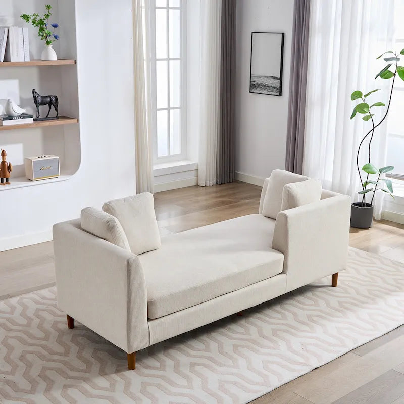 Chaise longue rembourrée double face