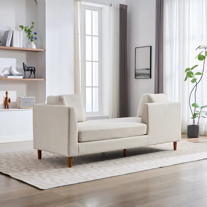 Chaise longue rembourrée double face