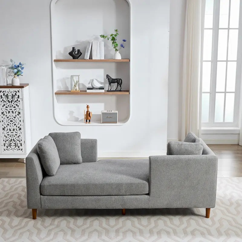 Chaise longue rembourrée double face