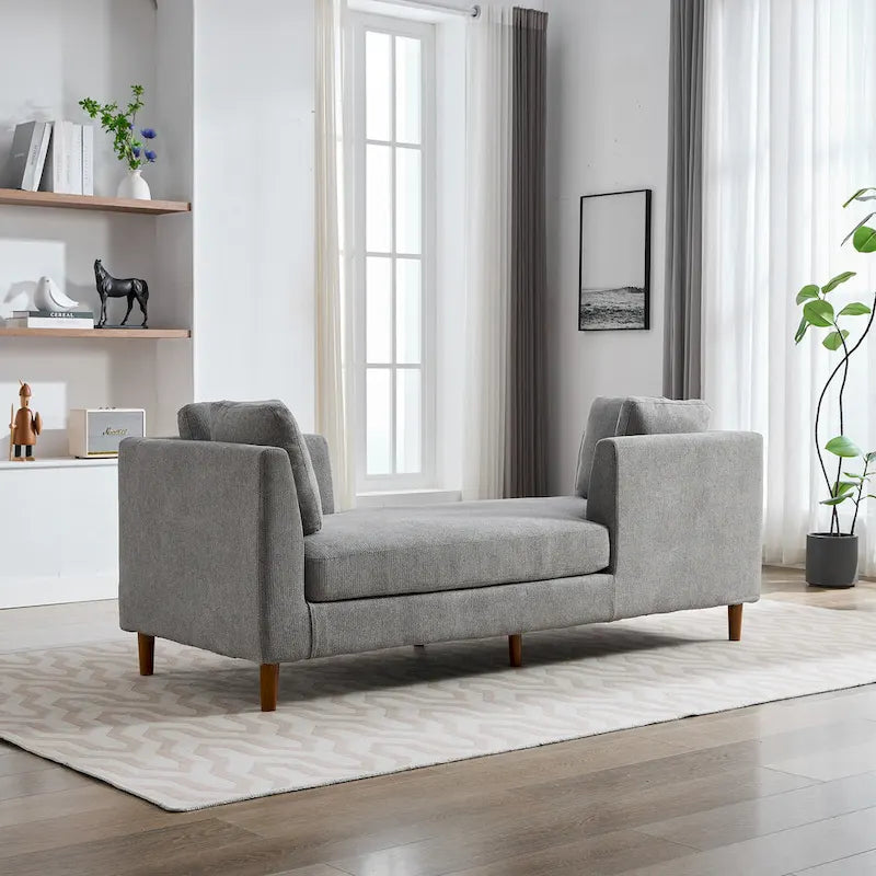 Chaise longue rembourrée double face