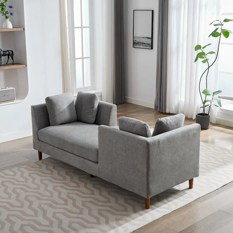 Chaise longue rembourrée double face