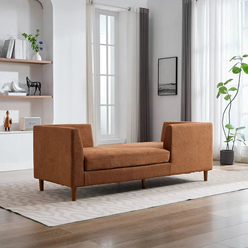 Chaise longue rembourrée double face