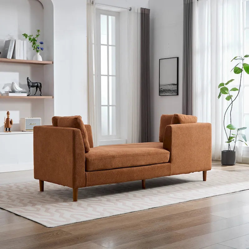 Chaise longue rembourrée double face
