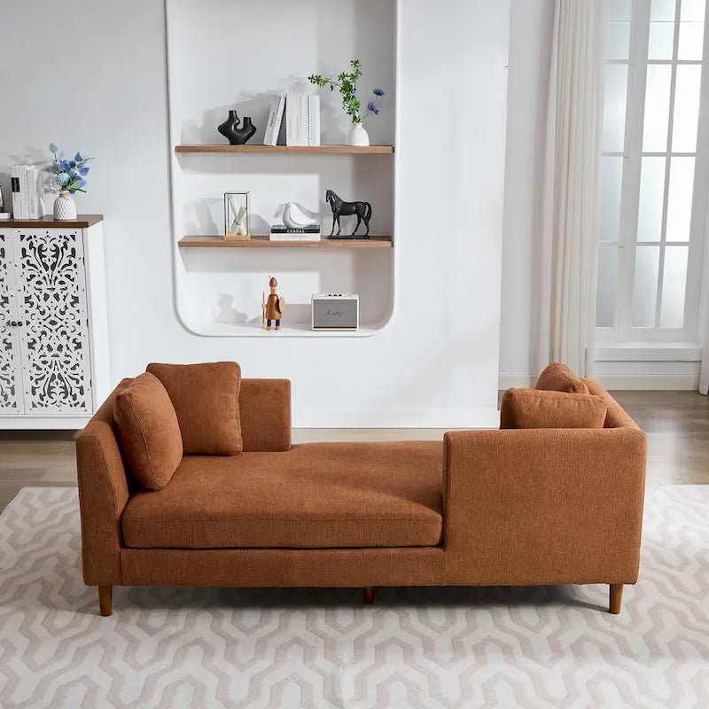 Chaise longue rembourrée double face