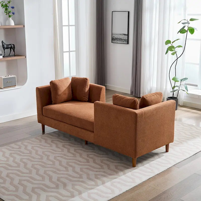 Chaise longue rembourrée double face