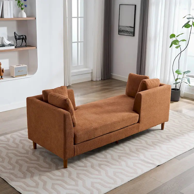 Chaise longue rembourrée double face