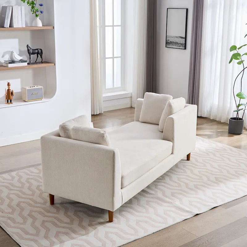 Chaise longue rembourrée double face