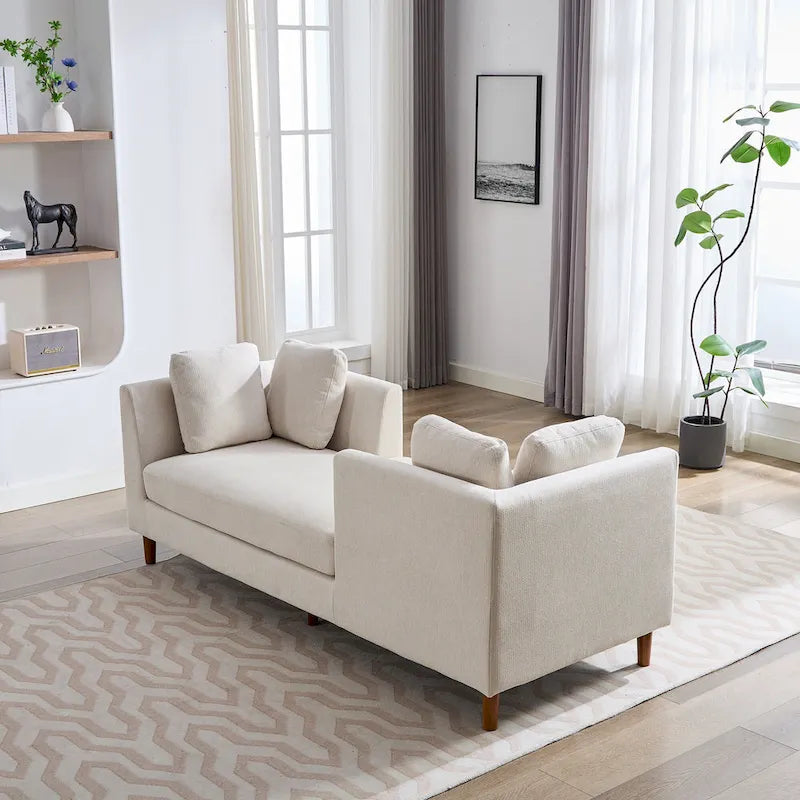 Chaise longue rembourrée double face