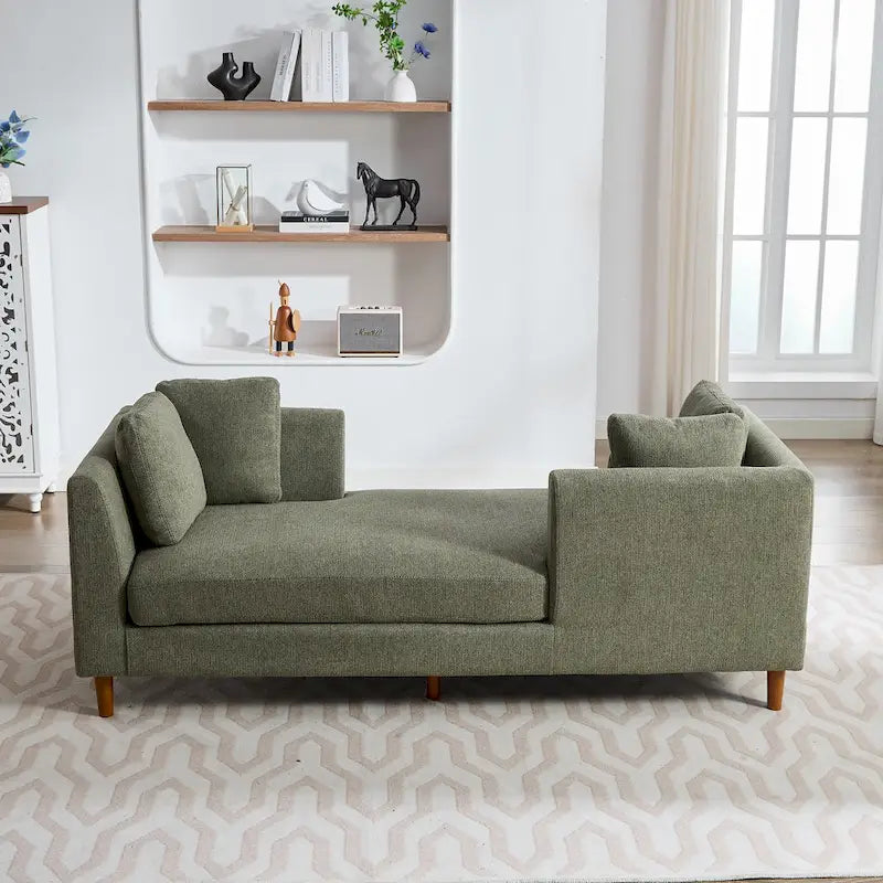 Chaise longue rembourrée double face