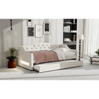 Lit de repos tapissé Twin XL avec éclairage LED et lit gigogne