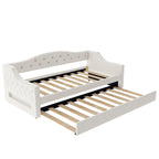 Lit de repos tapissé Twin XL avec éclairage LED et lit gigogne