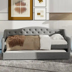 Lit de repos tapissé Twin XL avec éclairage LED et lit gigogne