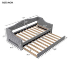 Lit de repos tapissé Twin XL avec éclairage LED et lit gigogne