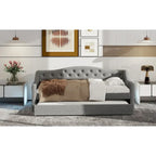 Lit de repos tapissé Twin XL avec éclairage LED et lit gigogne