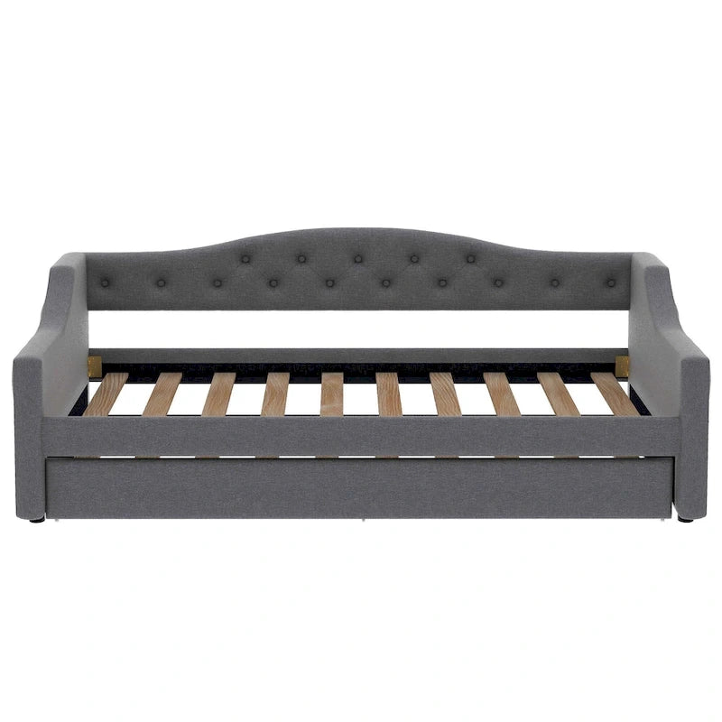 Lit de repos tapissé Twin XL avec éclairage LED et lit gigogne