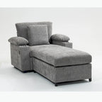 Fauteuil de salon surdimensionné avec ottoman, ports de chargement USB et canapé-lit convertible