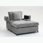 Fauteuil de salon surdimensionné avec ottoman, ports de chargement USB et canapé-lit convertible