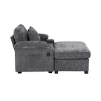 Fauteuil de salon surdimensionné avec ottoman, ports de chargement USB et canapé-lit convertible