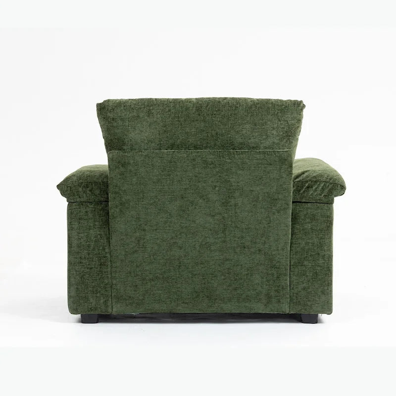 Fauteuil de salon surdimensionné avec ottoman, ports de chargement USB et canapé-lit convertible