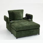 Fauteuil de salon surdimensionné avec ottoman, ports de chargement USB et canapé-lit convertible