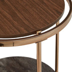 Table basse dorée champagne avec rangement