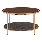 Table basse dorée champagne avec rangement