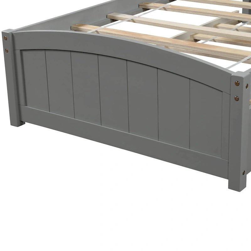 Lit plateforme double avec deux tiroirs