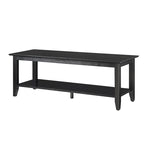 Table basse à deux niveaux avec étagère inférieure