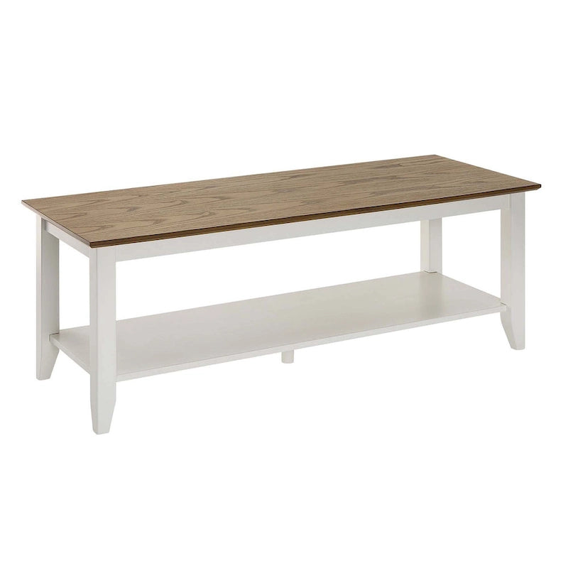 Table basse à deux niveaux avec étagère inférieure