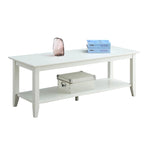 Table basse à deux niveaux avec étagère inférieure