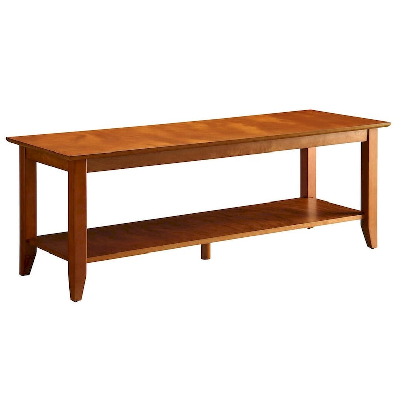 Table basse à deux niveaux avec étagère inférieure