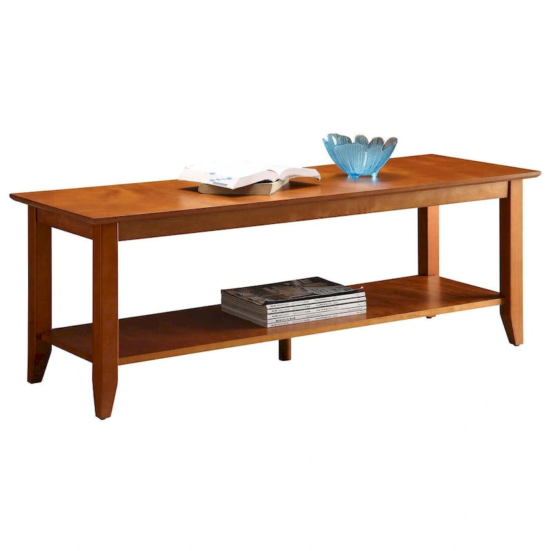 Table basse à deux niveaux avec étagère inférieure