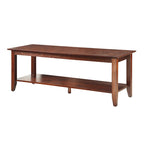 Table basse à deux niveaux avec étagère inférieure