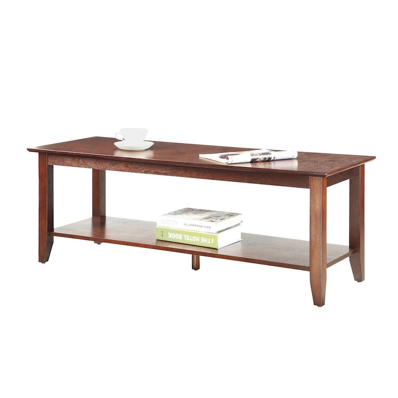 Table basse à deux niveaux avec étagère inférieure