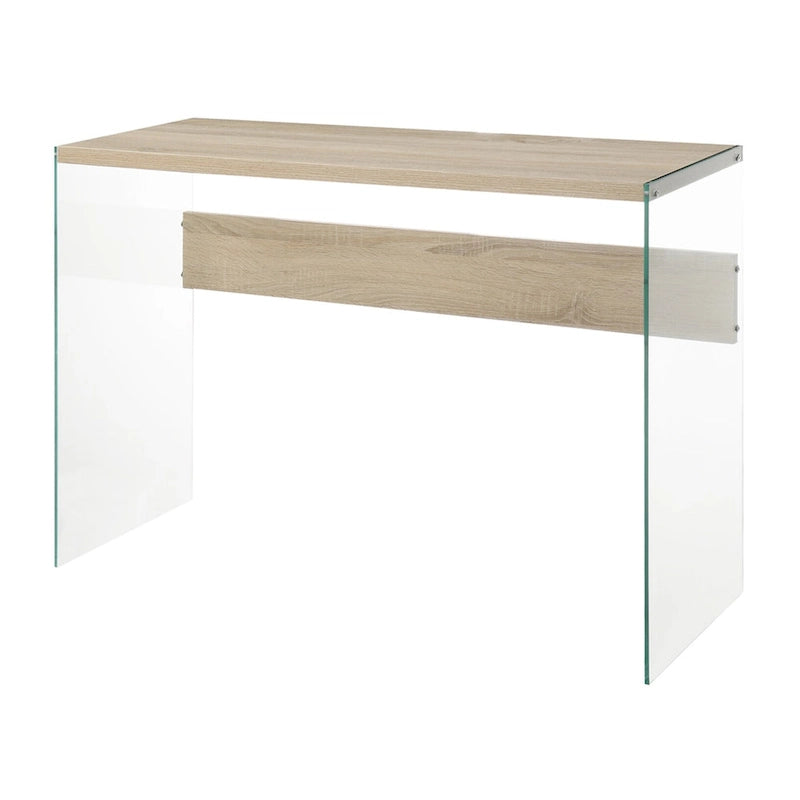 Console ou bureau en verre