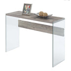 Console ou bureau en verre