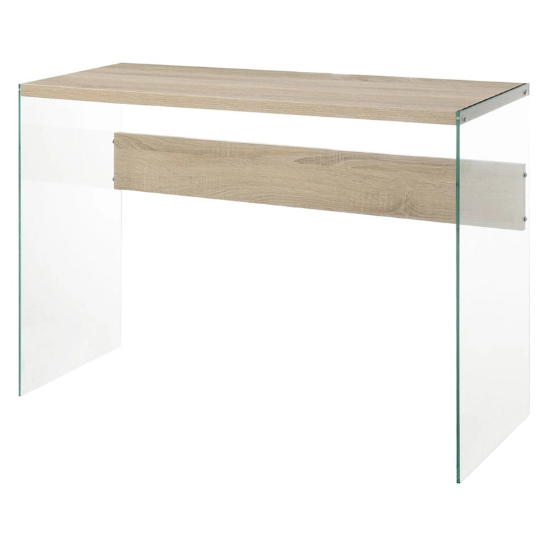 Console ou bureau en verre